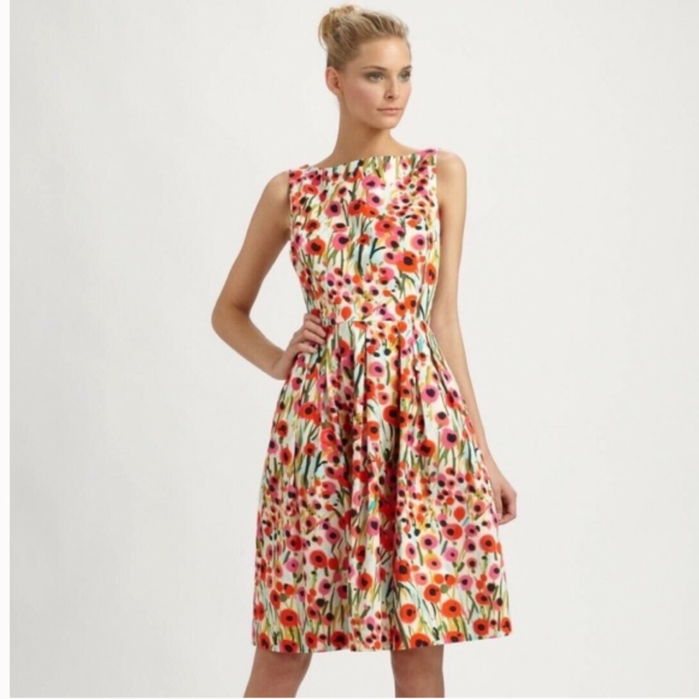 Milly NY Lettie poppy print dress size 8